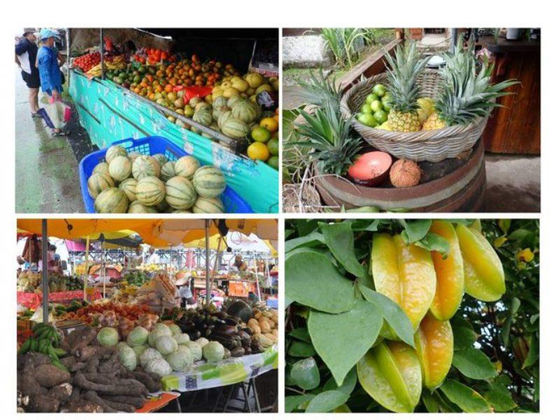 Fresh produce from local growers fill the markets on the islands that touch the clouds - photo © Rod Morris