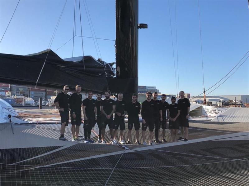 Spindrift 2 crew at Jules Verne Trophy record attempt photo copyright Chris Schmid / Spindrift Racing taken at 