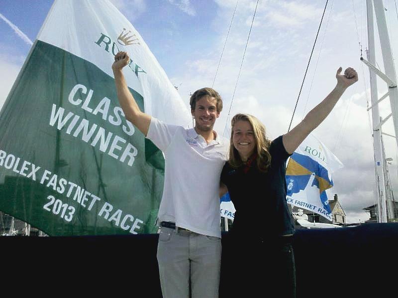 Two handed coaching at the RORC Easter Challenge by Nikki Curwen who won the two handed Figaro class in the  2013 Rolex Fastnet Race with top French skipper Charlie Dalin - photo © Rolex