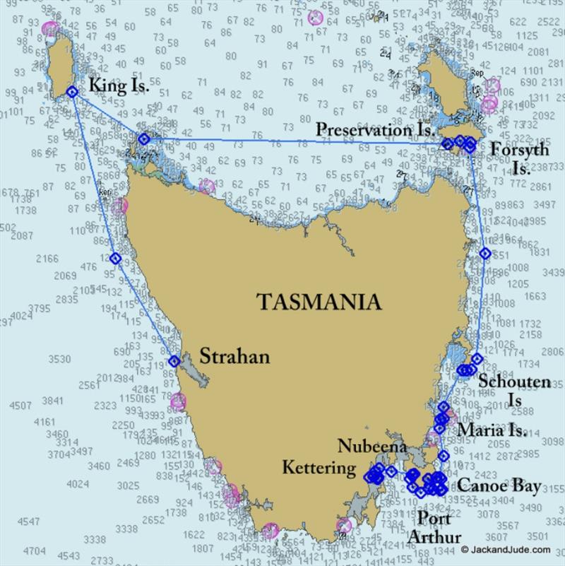 Tasmania Map photo copyright Jack and Jude taken at 