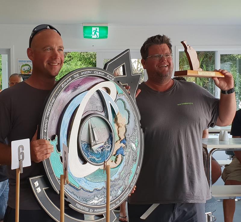 Winners Leg 1 Line and PHRF Motorboat 11 -  Josh Tucker and Damon Jolliffe - Round New Zealand Two-Handed Yacht Race - February 2019 - photo © Short Handed Sailing Assoc
