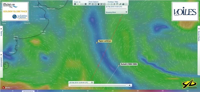 Relative positions of the Race fleet in the Atlantic at 1300 UTC today. - Golden Globe Race, Day 234 - photo © Event Media
