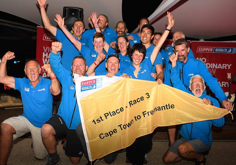 Unicef celebrating at the Fremantle Prize Giving in 2017. - photo © Clipper Round the World Yacht Race