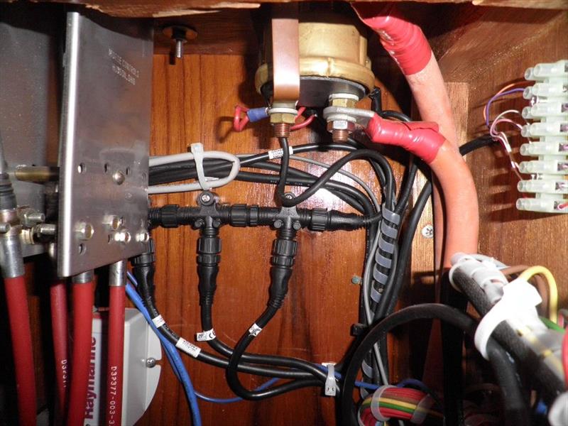 Giving Even Keel an electronics backbone - photo © Lyman-Morse Boatbuilding