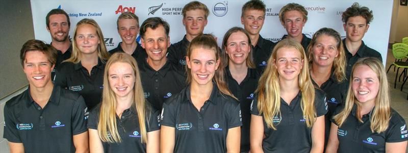 NZL Sailing Foundation - 2019 Youth Worlds team photo copyright Michael Brown, Yachting New Zealand taken at 