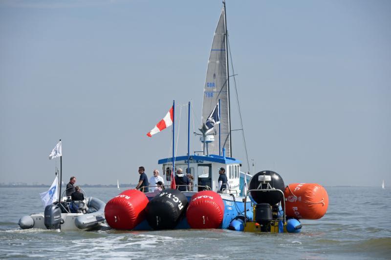 The RORC Race Committee waits for wind - RORC Easter Challenge - photo © Rick Tomlinson