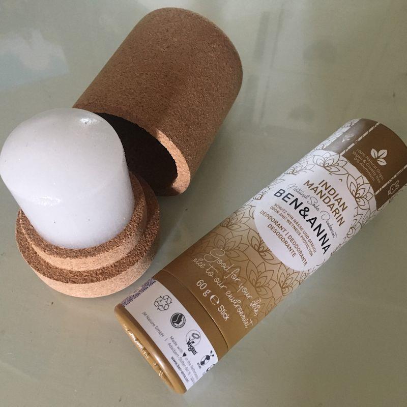 Two deodorant options: one in a cork container and one in cardboard (no plastic!) photo copyright Gael Pawson taken at 