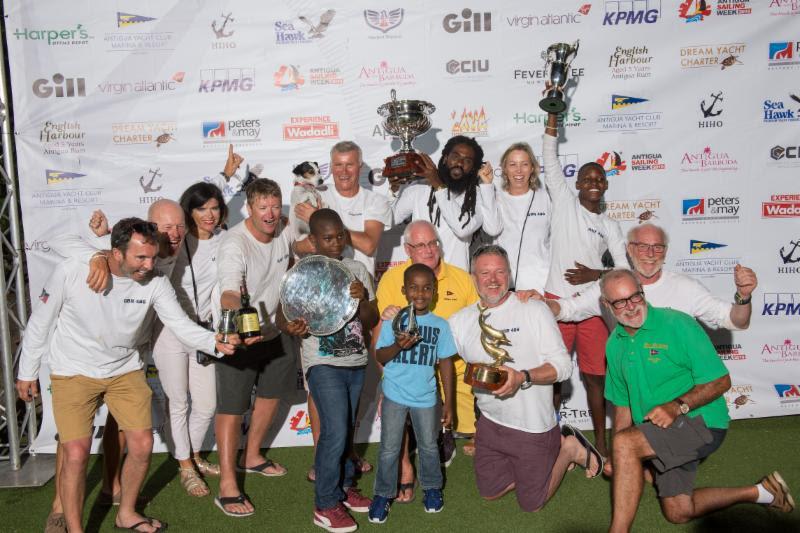 Jonty and Vicki Layfield's Antiguan J/11s Sleeper battled to a class win, lifting the Governor General's Cup. Sleeper was also awarded Best Caribbean and Best Antiguan Yacht - 2019 Antigua Sailing Week - photo © Ted Martin