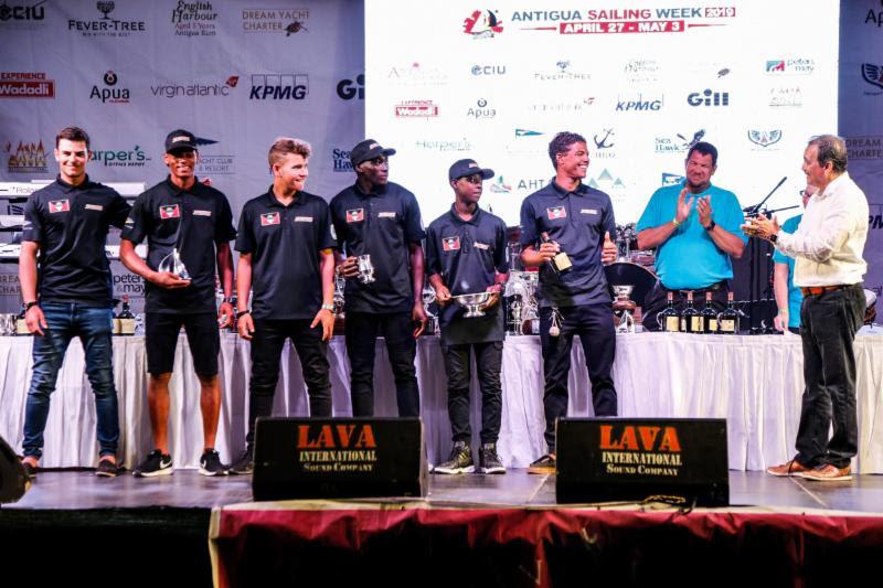 Jules Mitchell's young team on NSA Spirit won CSA 6 - 2019 Antigua Sailing Week photo copyright Paul Wyeth / pwpictures.com taken at Antigua Yacht Club