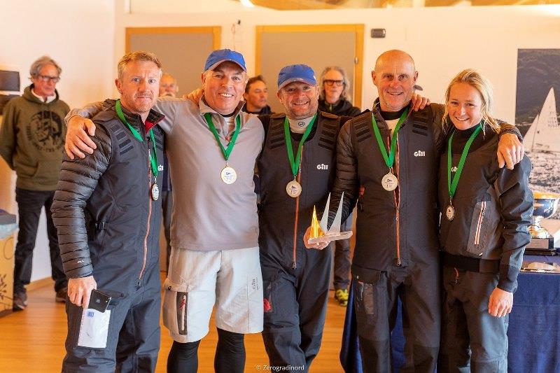 In the Corinthian division the gold medal in Malcesine is for Miles Quinton's Gill Race Team GBR694 with Geoff Carveth at the helm - 2019 Melges 24 European Sailing Series - photo © IM24CA / Zerogradinord