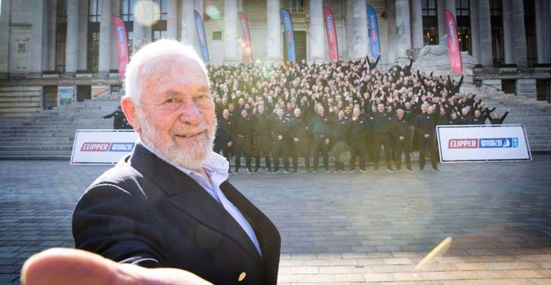 Clipper Race crew with Sir Robin Knox-Johnston photo copyright James Robinson Taylor / www.jrtphoto.com taken at 