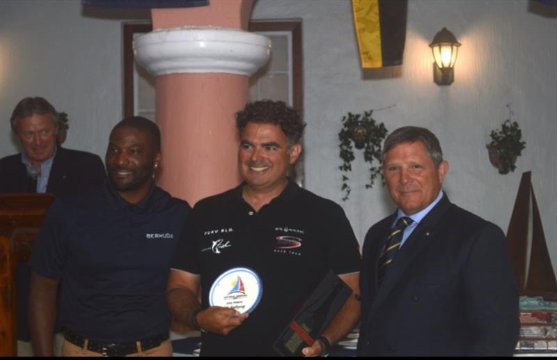 Line Honours winner - SHK Scallywag from Hong Kong - 2019 Antigua Bermuda Race photo copyright Louay Habib taken at Royal Bermuda Yacht Club