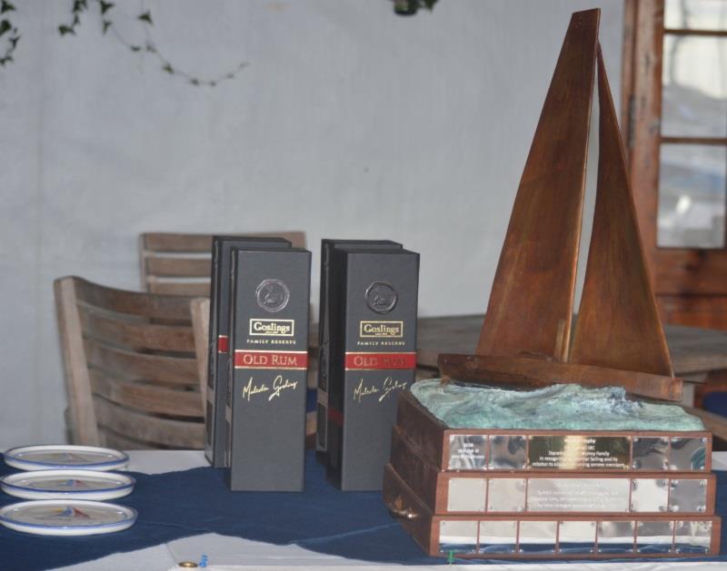 Goslings Old Rum, handmade plaques for each boat and the overall prize - the Warrior Trophy - 2019 Antigua Bermuda Race photo copyright Louay Habib taken at Royal Bermuda Yacht Club