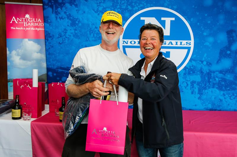 Mike Stannard (Protis) with Lorna Saunders (Antigua Sailing Week) - 2019 Royal Southern Yacht Club Antigua Sailing Week May Regatta - photo © Paul Wyeth