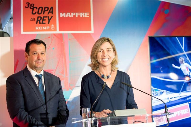 Manuel Fraga (left) & Eva Piera (right) during the official presentation - 38 Copa del Rey MAPFRE - photo © María Muiña / Copa del Rey MAPFRE 