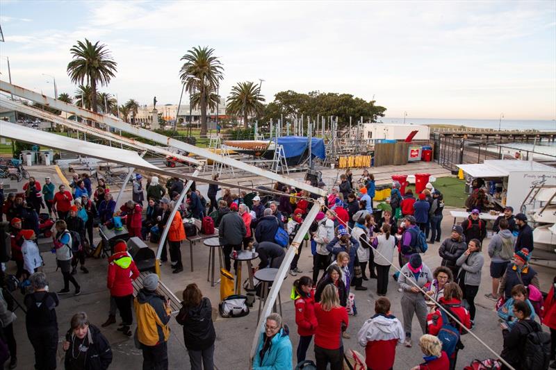 Atmosphere after racing - 2019 Australian Women's Keelboat Regatta photo copyright Bruno Cocozza / AWKR taken at Royal Melbourne Yacht Squadron