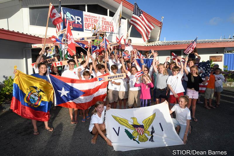 Parade of nations - 2019 International Optimist Regatta photo copyright Dean Barnes taken at St. Thomas Yacht Club