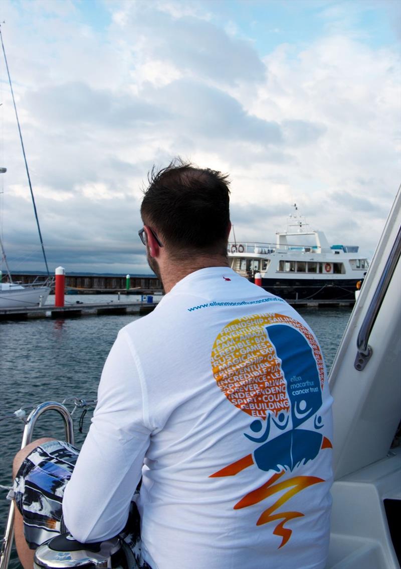 T shirt on crew member photo copyright Ellen MacArthur Cancer Trust taken at 