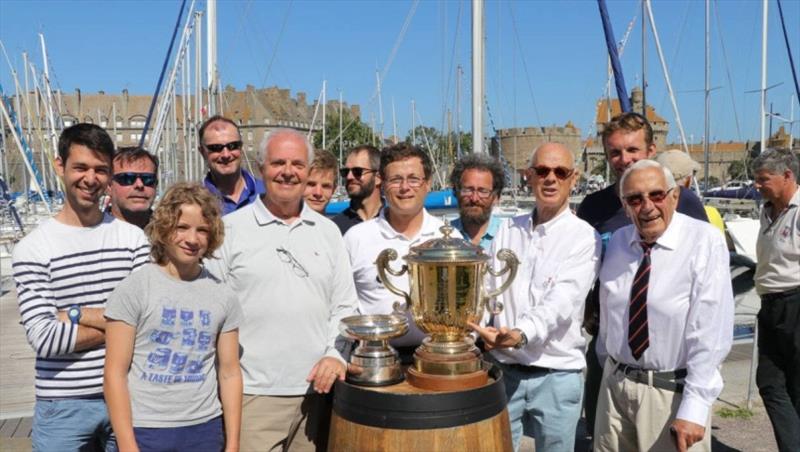 Ster Wenn crew winning the race in 2018 - RORC Cowes Dinard St Malo Race - photo © Gérard Lebailly