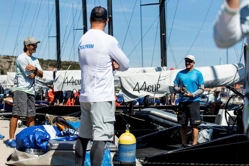 Crews wait patiently for the wind and the race committee calls - 44Cup Marstrand World Championship, Day 2 - photo © Pedro Martinez / Martinez Studio