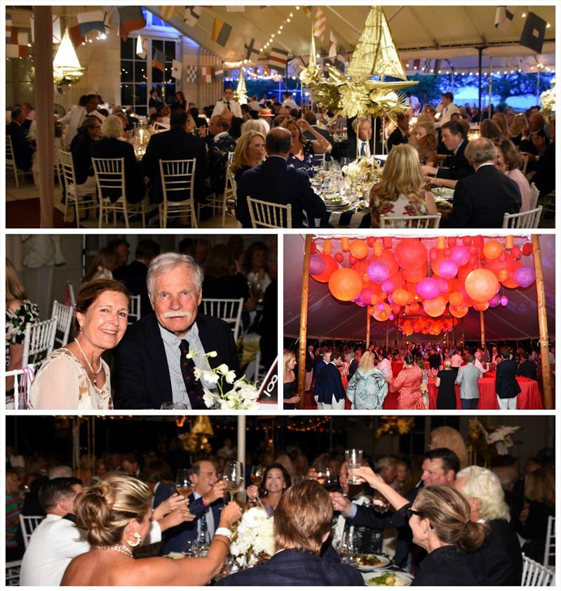 Ted Turner (with guest Carol Swift, second row left) joined the celebration at the 12 Metre Dinner Dance at the 2019 12 Metre Worlds  photo copyright SallyAnne Santos taken at Ida Lewis Yacht Club