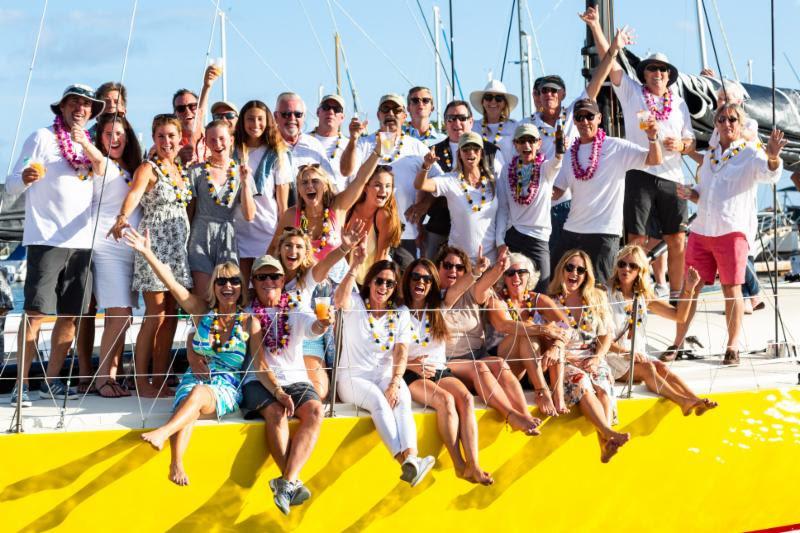 A vibrant Aloha party on board Taxi Dancer - Transpac 50 - photo © Emma Deardorf / Ultimate Sailing