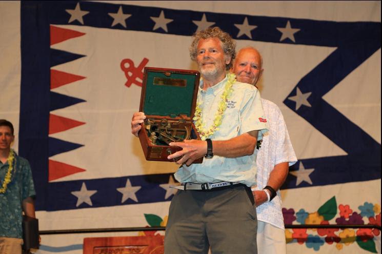 Paul Kamen winning the Rudi Award - Transpac 50 - photo © David Livingston