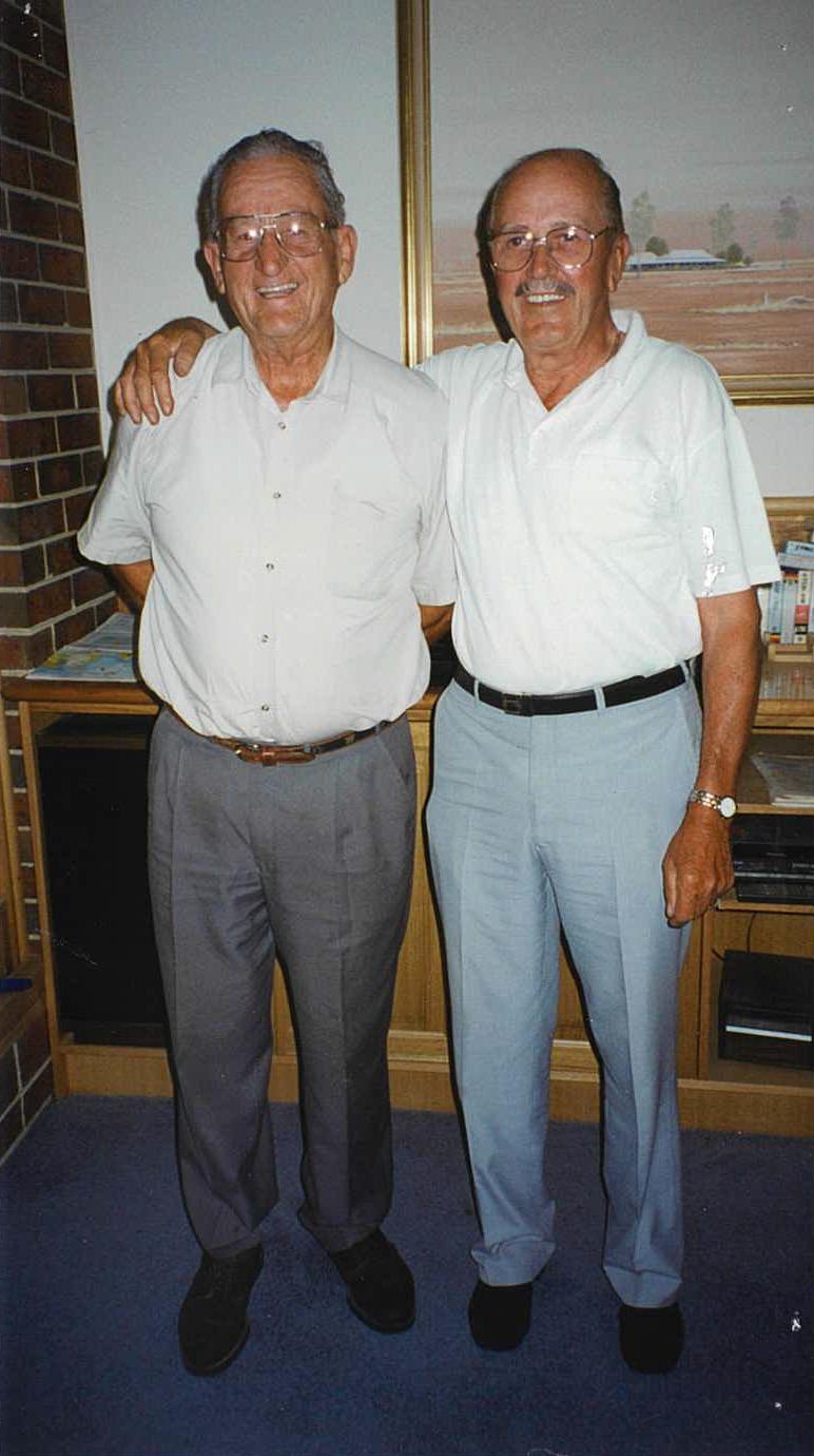 Stan LeNepveu and Ron Allatt at the factory in Melbourne photo copyright Ronstan taken at 