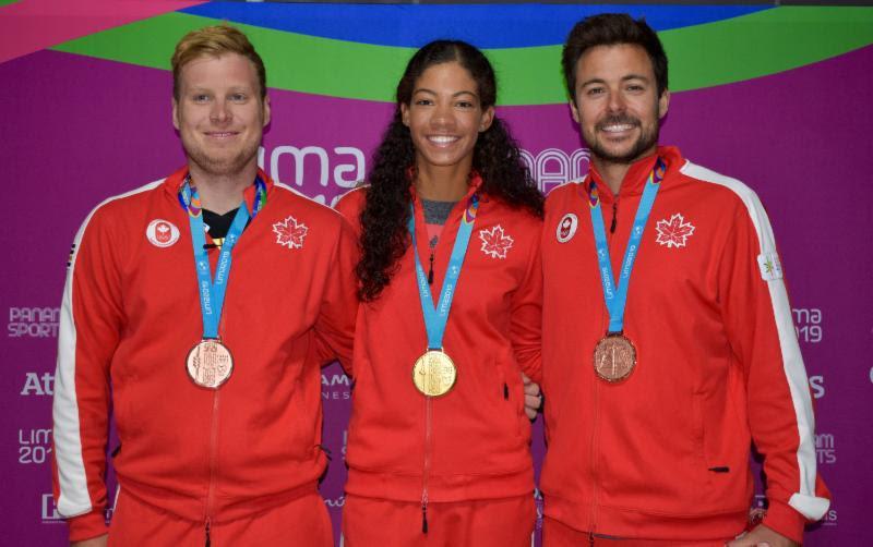 Alexander Heinzemann, Sarah Douglas, Justin Barnes - 2019 Pan Am Games - photo © Sail Canada