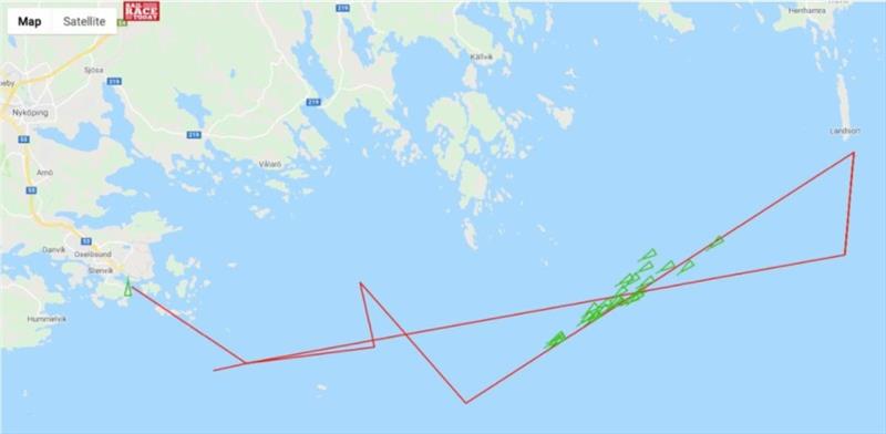 Tracker image of Class B traversing the Swedish coast off Oxelosund - 2019 SSAB ORC European Championship, Day 2 - photo © sailracetoday.com/orc2019