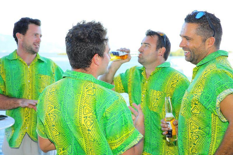 Crew from SY Silvertip celebrating all things Aussie at the Networking Party photo copyright AIMEX taken at Denarau Yacht Club