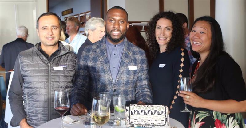 Jessica Chin Foo (right), Commercial Ambassador for Transpac Tahiti 2020, with Prince Kudra Kalema of the Bugandan Kingdom (center) and other potential sponsors and supporters of the race - photo © Tribal Photo