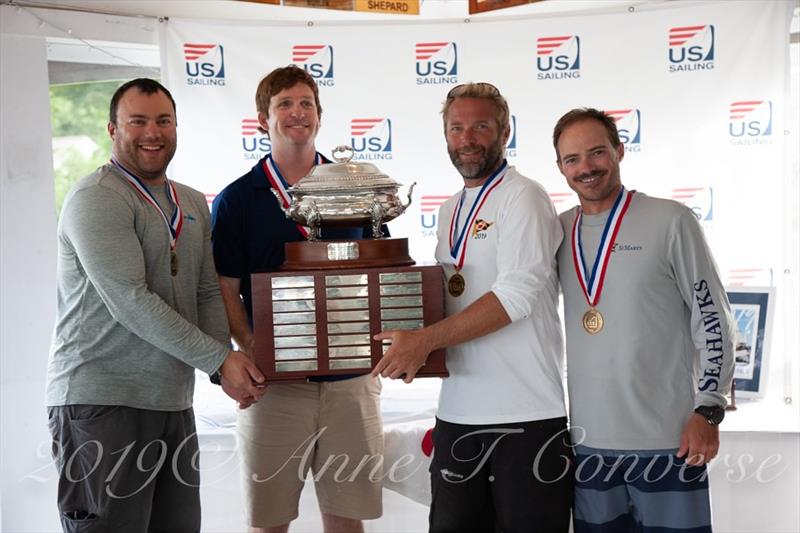 2019 Champions from CBYRA - L to R: Jake Doyle, John Loe (helm), Robbie Deane, Jamie Gilman - 2019 U.S. Adult Sailing Championship photo copyright Anne Converse taken at Beverly Yacht Club