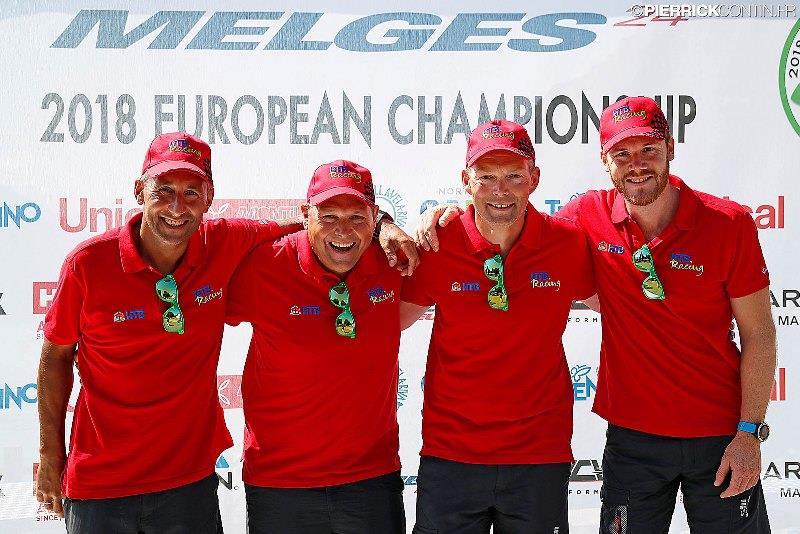 Jens Wathne (second from right) - 2018 Melges 24 European Championship - photo © Pierrick Contin