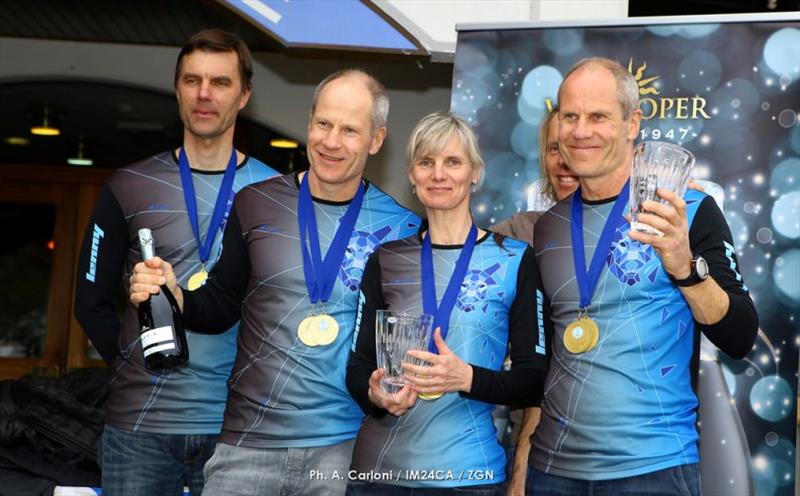 Tõnu Tõniste (second from left) - Lenny - Marina Portoroz Melges 24 Regatta 2019 Day 3 - Prizegiving - photo © Andrea Carloni / IM24CA / ZGN