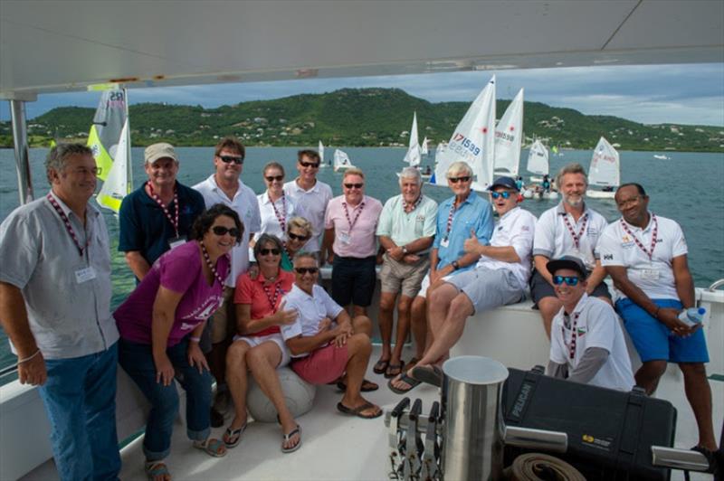 The Conference delegates enjoy some time on the water at the Caribbean Dinghy Championships photo copyright Ted Martin - Antigua Photography taken at Antigua Yacht Club