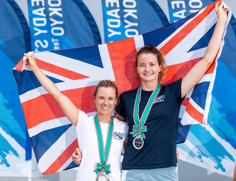 Hannah Mills and crew Eilidh McIntyre took silver in the Women's 470 - Ready Steady Tokyo, day 6 - photo © Pedro Martinez / Sailing Energy / World Sailing