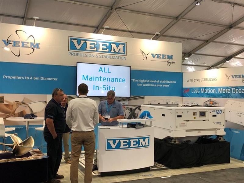 The VEEM Propellers & Gyro Stabilizers stand in the Superyacht Pavilion - photo © AIMEX