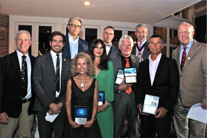 Joanne Drake, Manager of the Superyacht Group Great Barrier Reef accepting an award for member Great Barrier Reef Legacy for their work on board SY Merlin at The International SeaKeepers Society Founders Dinner - photo © AIMEX