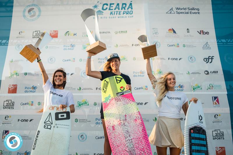 Women's final season podium - GKA Kite-Surf World Cup Prea photo copyright Svetlana Romantsova taken at 