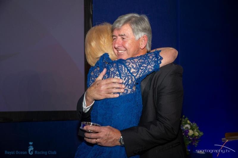 Eddie Warden Owen, RORC CEO congratulates Janet Grosvenor at the RORC Annual Awards - photo © Sportography.tv