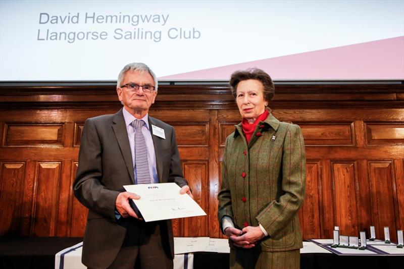 Llangorse sailor David Hemingway received the RYA Community Award for Lifetime Achievement photo copyright Paul Wyeth taken at RYA Cymru-Wales