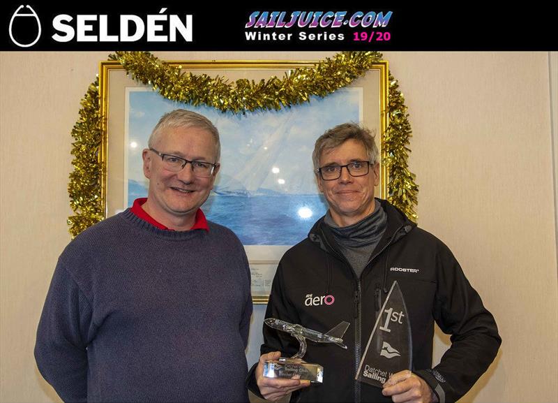 Peter Barton wins the Seldén Sailjuice Winter Series Datchet Flyer in his RS Aero 7 photo copyright Tim Olin / www.olinphoto.co.uk taken at Datchet Water Sailing Club