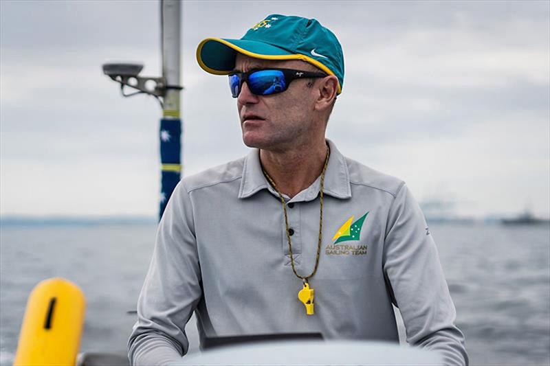Australian Sailing Team Laser Coach, Michael Blackburn photo copyright Beau Outteridge for the Australian Sailing Team taken at 