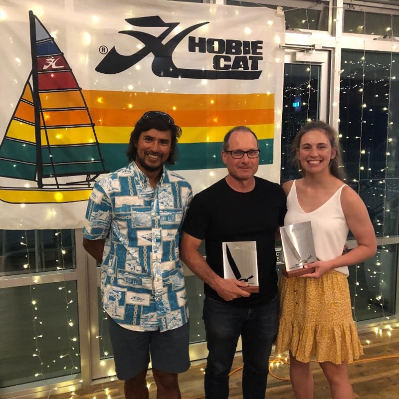 2nd Grand Master Brad and Tayla - 2019-20 Australian Hobie Cat Nationals photo copyright HCAWA taken at Jervoise Bay Sailing Club