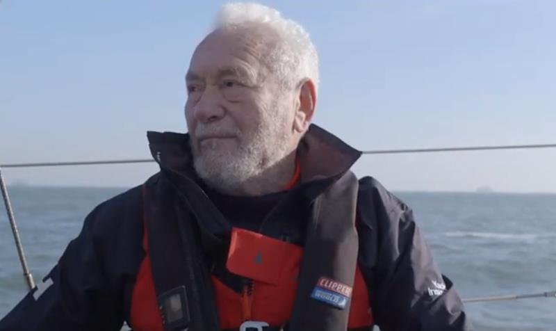 Sir Robin Knox-Johnston is asked who inspires him photo copyright MS Amlin taken at 