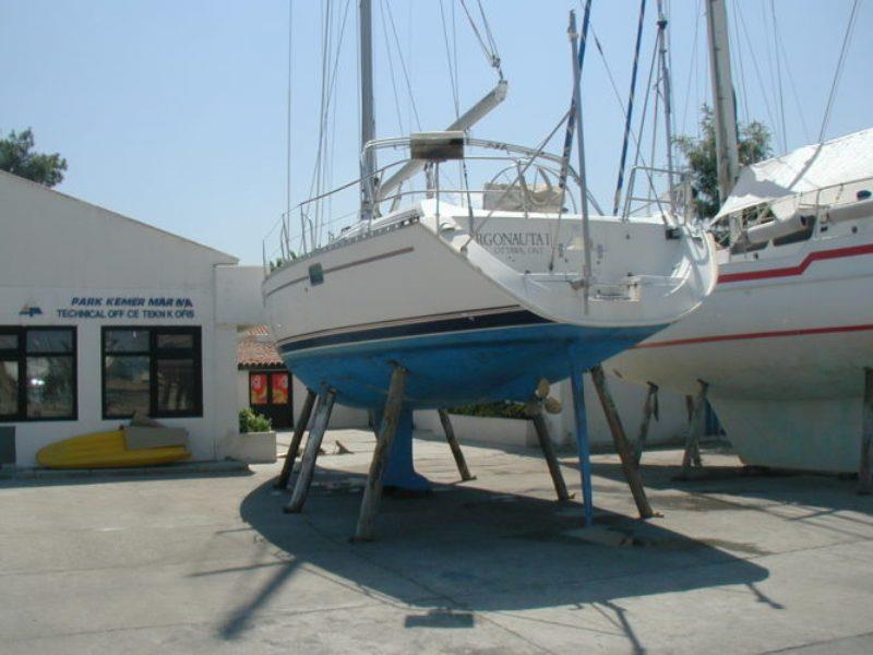 Argonauta I hauled at Kemer, Turkey June 30, 2003 photo copyright Hugh & Heather Bacon taken at 