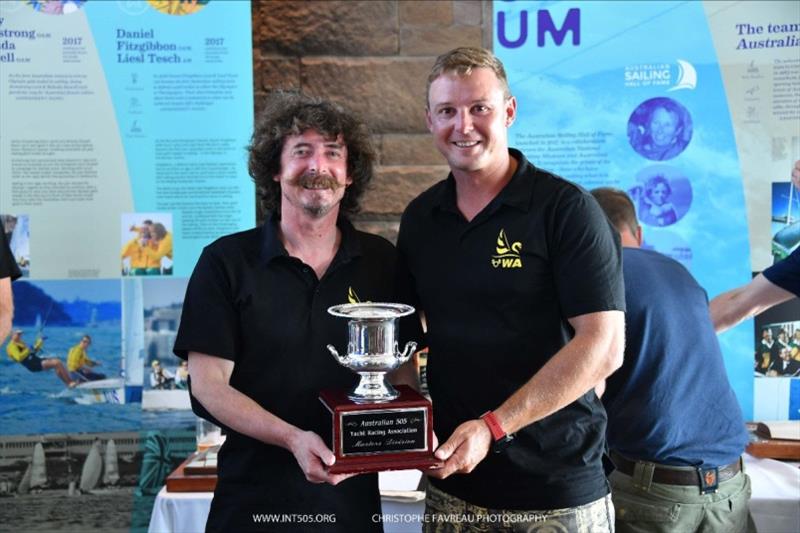 2020 Australian 505 Championship prizegiving photo copyright Christophe Favreau taken at Royal Brighton Yacht Club