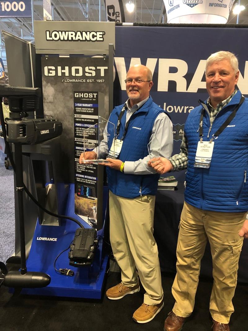 Lowrance Ghost wins Best New Fishing Product award at Big Rock Sporting Goods Show photo copyright Lowrance taken at 