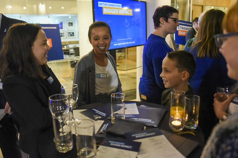 Young people Rosa Coker-Burnett (l) and Krissi Cartwright-Riley (centre) were both supported by the Trust in recovery from cancer while Sam Pelluet (r) joined the charity's first trip for siblings photo copyright Ellen MacArthur Cancer Trus taken at 